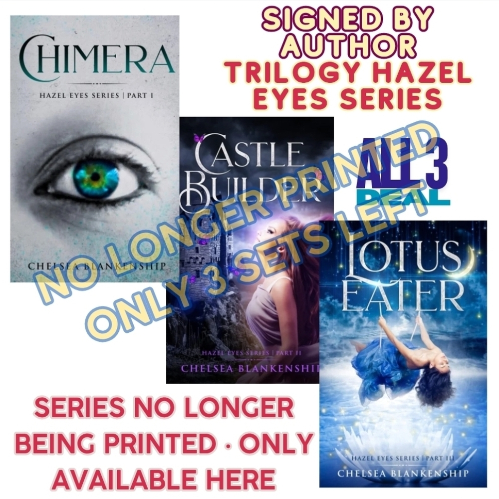 SIGNED BY AUTHOR NO LONGER PRINTED Hazel Eyes Trilogy 3-Book Set
